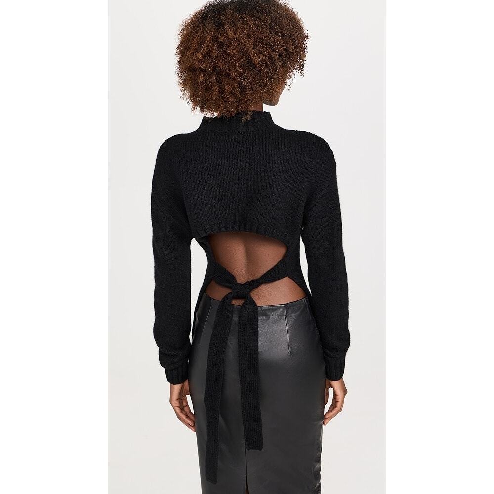 St. Agni Wool Cashmere Blend Tie Back Sweater M $425